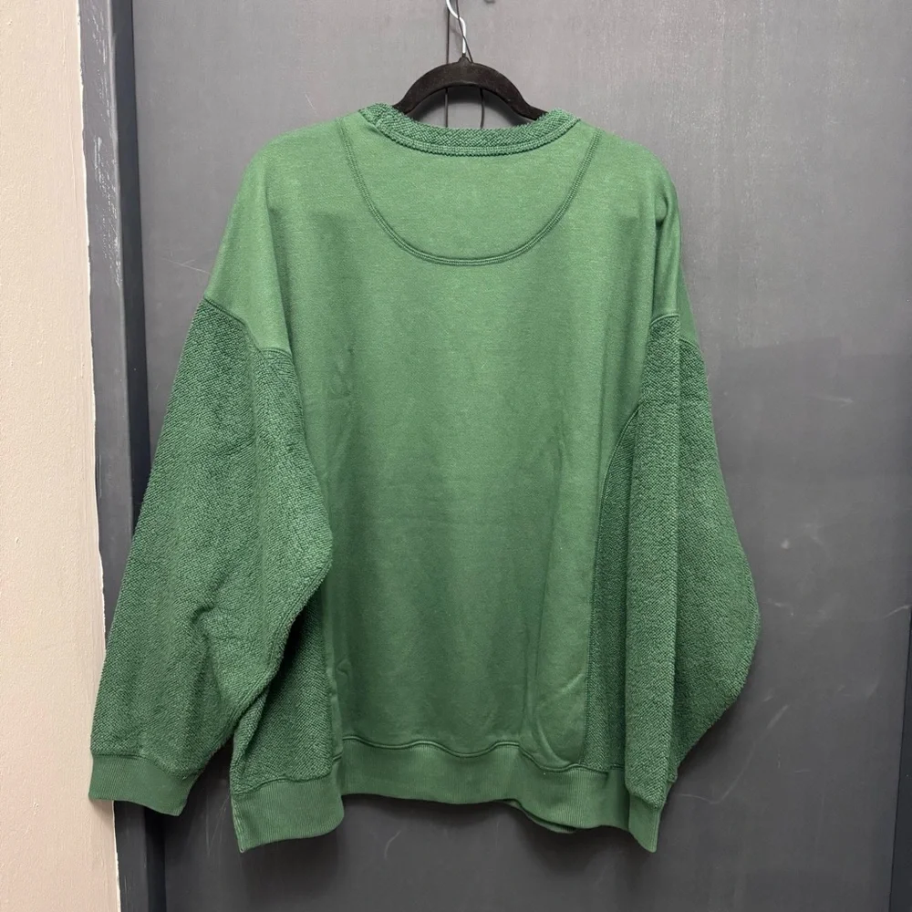 Aerie Forest Green Crewneck Sweater NWT - Picture 2 of 3